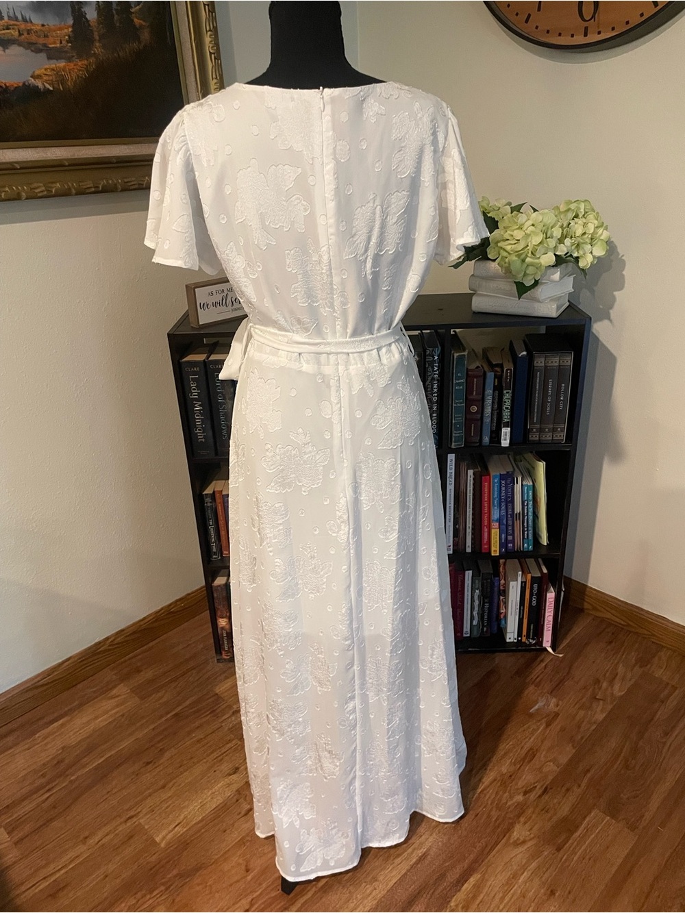Lulu's White Embroidered Wrap Maxi Dress - Picture 5 of 7